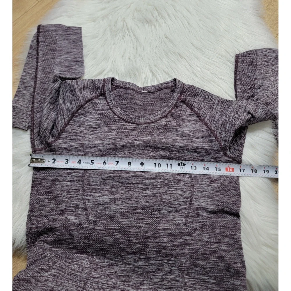 Lululemon Swiftly Tech Long Sleeve Shirt Women's Size 8 Heather Purple